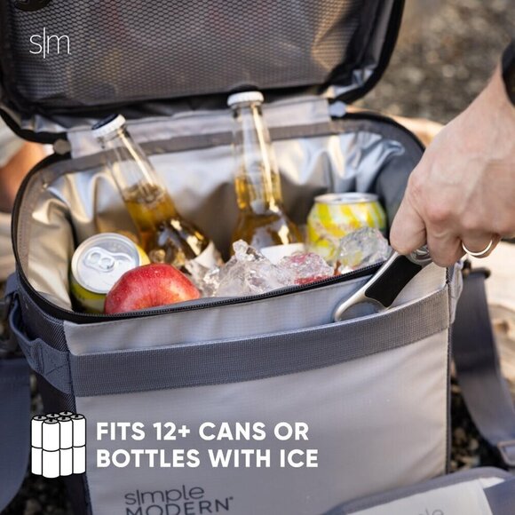 Simple Gray No Modern Camp Kitchen Day Cooler Polyester ice chest - Picture 3 of 6